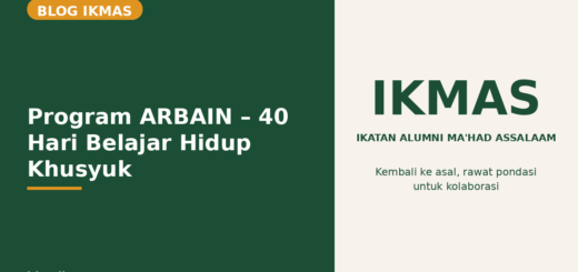 Flyer Program ARBAIN – 40 Hari Belajar Hidup Khusyuk