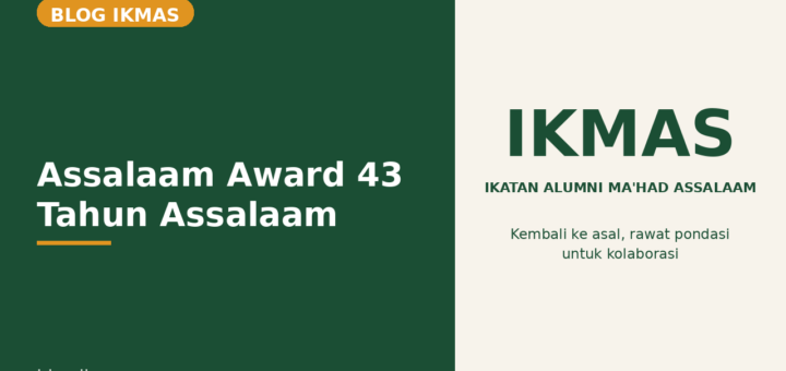Flyer Assalaam Award 43 Tahun Assalaam