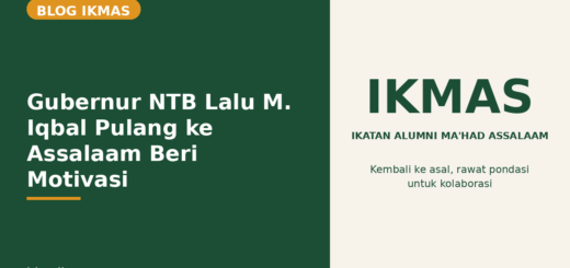 Flyer Gubernur NTB Lalu M. Iqbal Pulang ke Assalaam Beri Motivasi