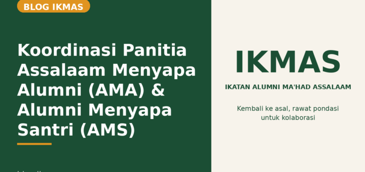 Flyer Koordinasi Panitia Assalaam Menyapa Alumni (AMA) & Alumni Menyapa Santri (AMS)